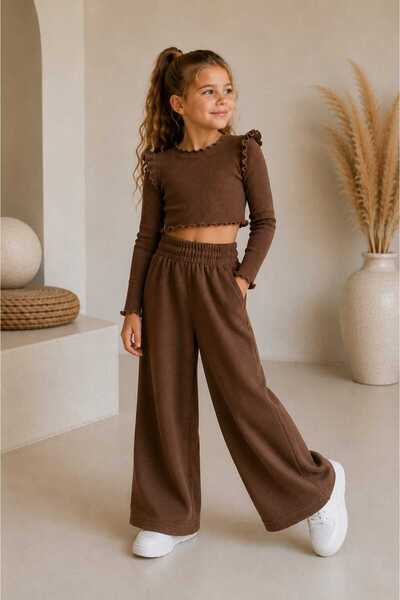 BEBEĞİME ÇORAP Girl's Wide-Leg Sweatpants