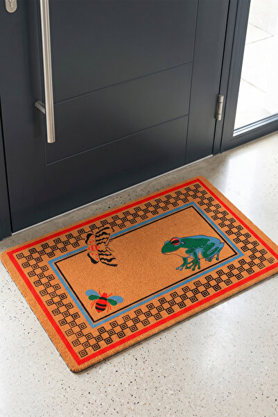 Villadia Home Textile Kapı Önü Paspası Kaymaz Taban Dekoratif Paspas Ev Giriş...