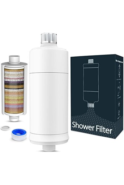 GENERAL Velsu 32-Stage Shower Filter Cartridge, Replaceable Shower Water Filt...