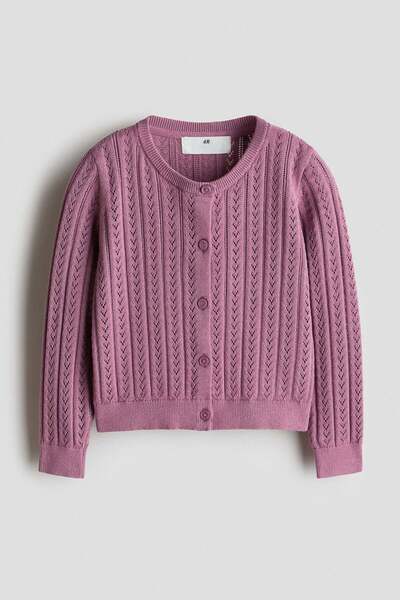 H&M Pointelle-knit cotton cardigan