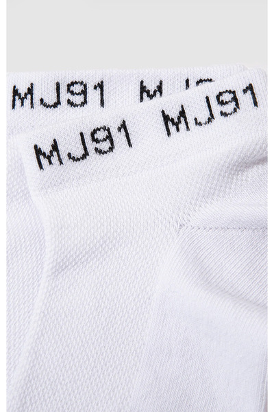 Mavi 5 Pairs Unisex White Sports Booties Socks Breathable Soft and Comfortable
