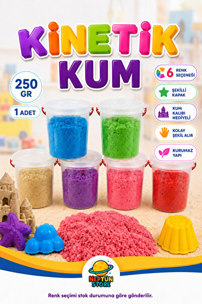 neptünstore Kinetik Kum , Oyun Kumu , Kinetik Oyun Hamuru 1 Adet