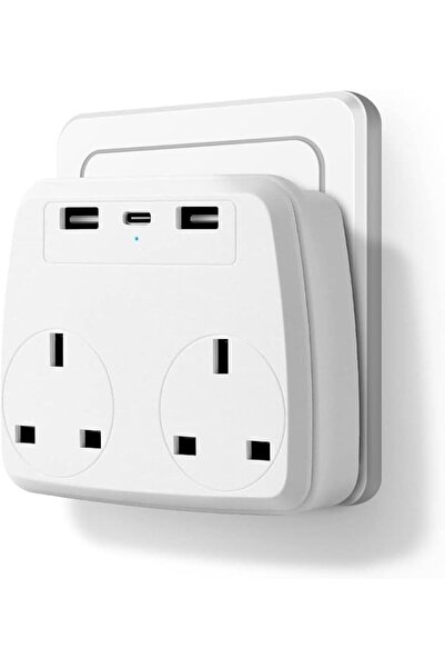 GENERAL Power Surge Protector Extension Cord 2 Ac Outlets, Type C 3 USB Port ...