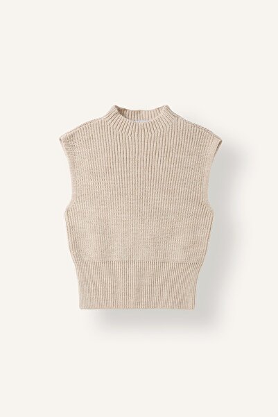 DeFacto Regular Fit High Collar Sleeveless Ribbed Vest I5524Ax26Au