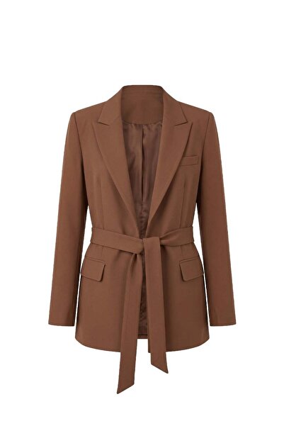 Havoş Brown Sydney Belted Blazer Jacket