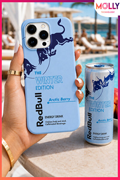 Molly iPhone 14 PRO İçin Bebe Mavisi Redbull The Winter Edition Desenli İçi K...