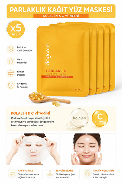 Daycare Shine Paper Face Mask Collagen & Vitamin C 5 Pieces