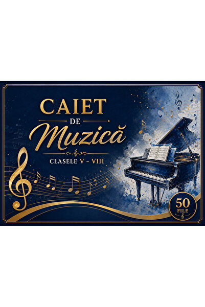 Scholl SET OF 4 MUSIC NOTEBOOKS GRADES V-VIII 50 SHEETS A4 CARDBOARD COVERS W...