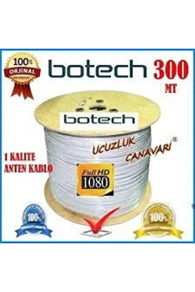 BOTECH 300 Metre Koaksiyel Uydu Anten Kablo RG 6/U4L