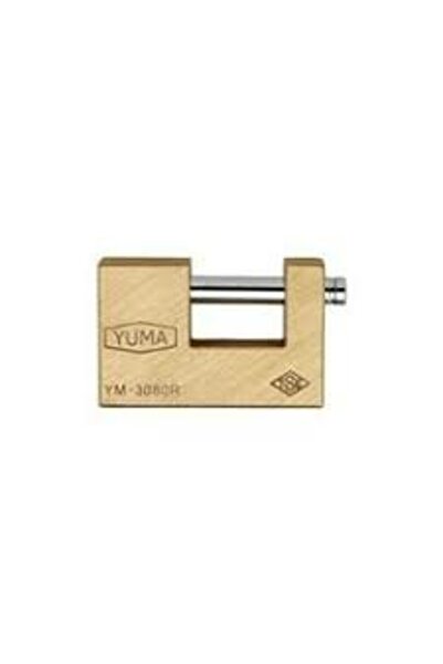 Generic Brand قفل يو ما YM-3080R ذو عمود منزلق أصفر عريض 80 مم × 48 مم