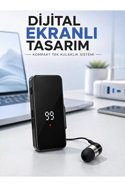 Nemere Tek Kulaklıklı Bluetooth Kulaklık Klipsli Mini Taşınabilir Müzik ve Gö...
