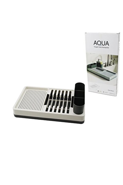 TuğraÇelik Aqua OM-0848 Tezgah Üstü Bulaşıklık - Sade Gri Tabaklık ve Kaşıklı...