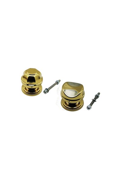 Generic Brand KRT-1073 مقبض باب ألبفرين أصفر اللون - عبوة من 8 قطع