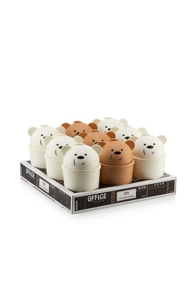 TuğraÇelik Qlux L-00586 Hippo Mini Masaüstü Çöp Kovası - Ayıcık Modeli- 18'li...