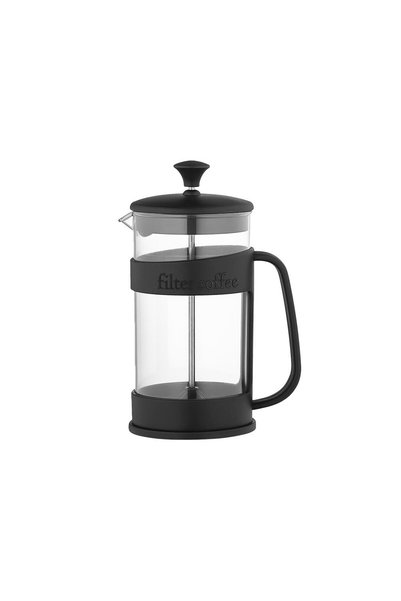 TuğraÇelik Qlux Barista L-00845 French Press 400 ml - Mika Kristal Hazneli Bitki Süzgeçli- 16'li Paket