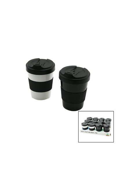 Generic Brand Qlux L-00986 كوب قهوة بلاستيكي Cozy No-2 سعة 500 مل - بقاعدة مط...