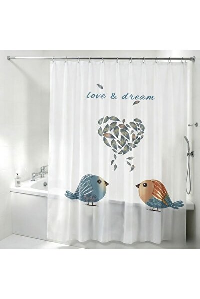 idei Decorative shower curtain 180x180 cm, waterproof material, varied floral...