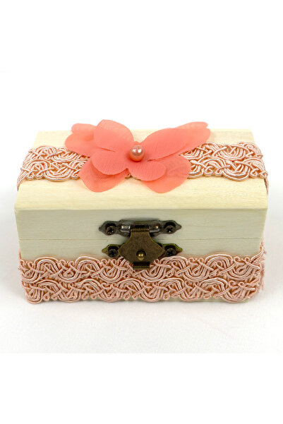 LoreBebe Prima Suvita Wooden Box, "Spring Flower" model, Salmon color, brand ®