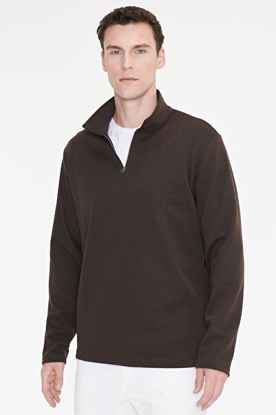 AC&Co / Altınyıldız Classics Men's Brown Cotton Standard Fit Regular Cut Polo...