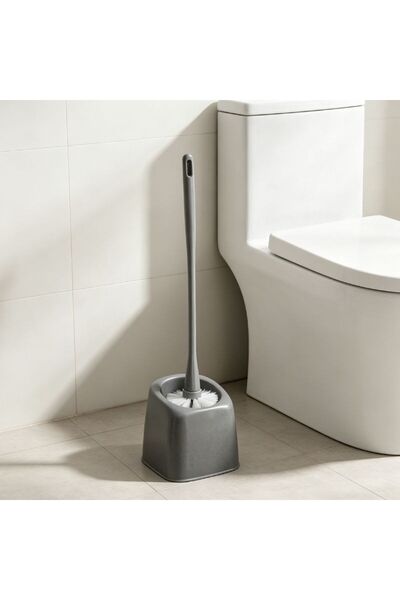 idei Toilet brush set with storage base, brush head 13 cm × 5.3 cm, long hand...