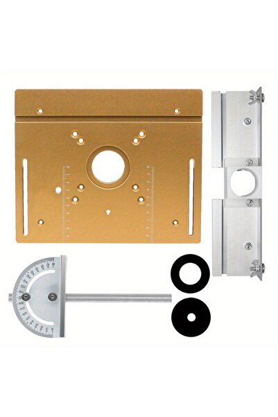Choice Yellow Set Multifunctional Aluminium Router Table Insert Plate Woodwor...