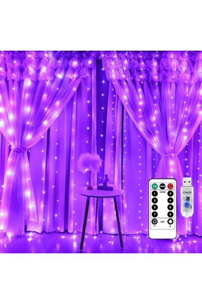 GENERAL [3 * 3 متر / 3 * 9.8 قدم] أضواء ستارة، 300 مصباح LED قابل للتعتيم مع ...