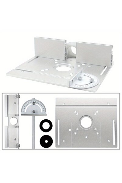Choice3 Silvery Set Multifunctional Aluminium Router Table Insert Plate Woodw...