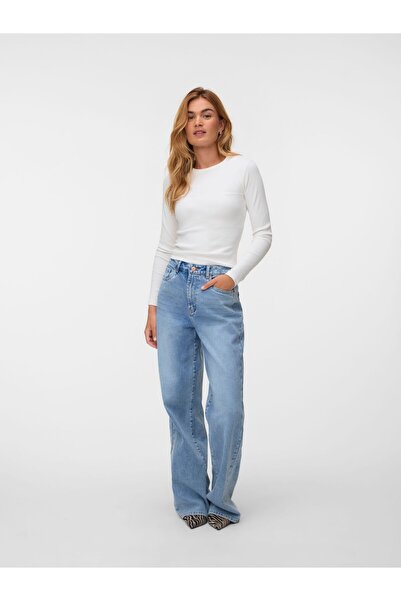 Vero Moda Weit geschnitten VMSUNNY Super High Rise Weiter Beinschnitt Jeans