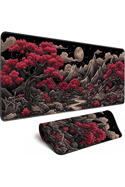 GENERAL Redragon Skull Mouse Pad Japanese Ukiyo-e XL Anime Big 31.5x11.8 in D...