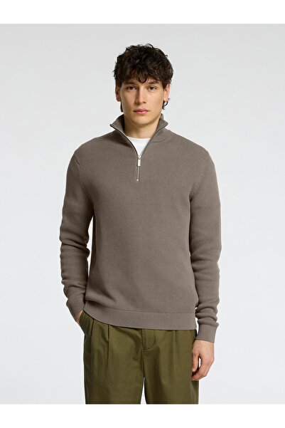 Selected Homme Pullover mit halbem Reißverschluss