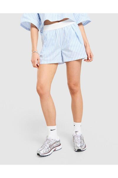 Nike Offline Woven Poplin Stripe Short Kadın Mavi Şort II4230-435 Melisa spor