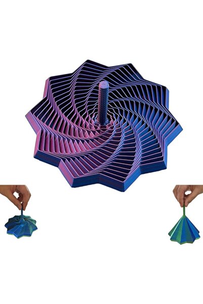 SPCAR 3D Printed Stretchy Sensory Fidget Star, Colorful Transformable Fidget ...