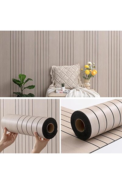 GENERAL 3D Thickened Wood Grain 3D Soundproof Wall Panels Self-Adhesive Pvc P...