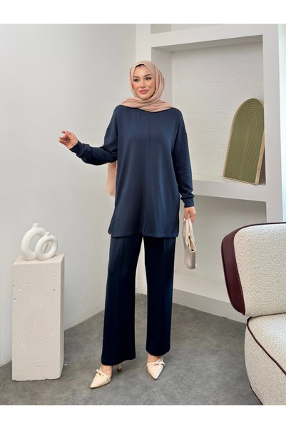 Mihran Butik Premium Model Modal Fabric Women's Top and Bottom Set