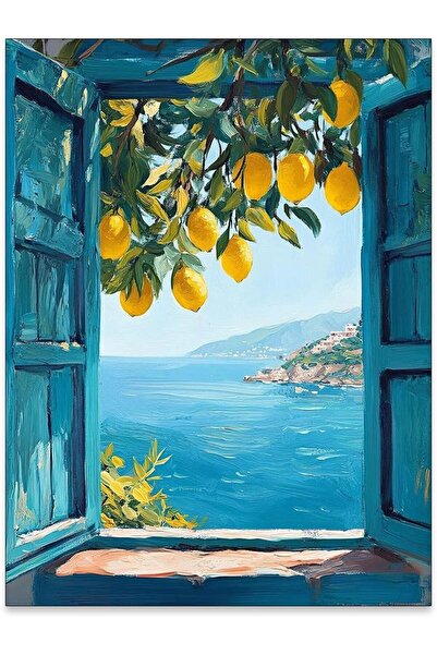 ALAYRA International Signtouch Mediterranean Lemon Seaside Wrap Framed Canvas...