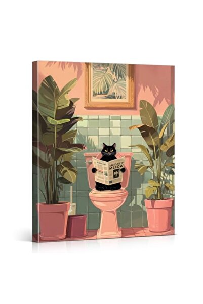ALAYRA International Signtouch Vintage Cat Coffee Wrap Framed Canvas Wall Art...