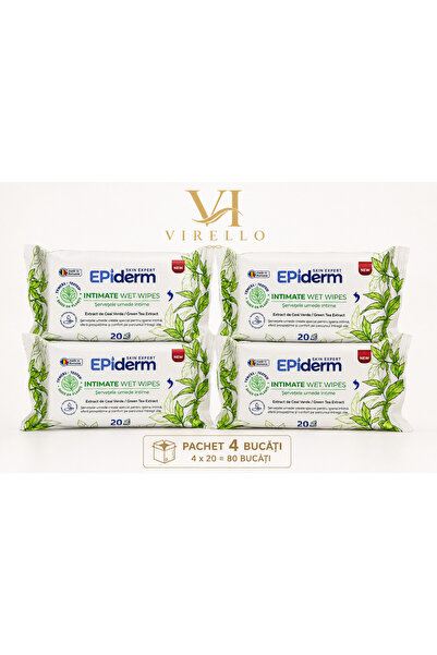 Epidermis Set 4 Pachete Șervețele Umede Intime Epiderm Skin Expert cu Extract...