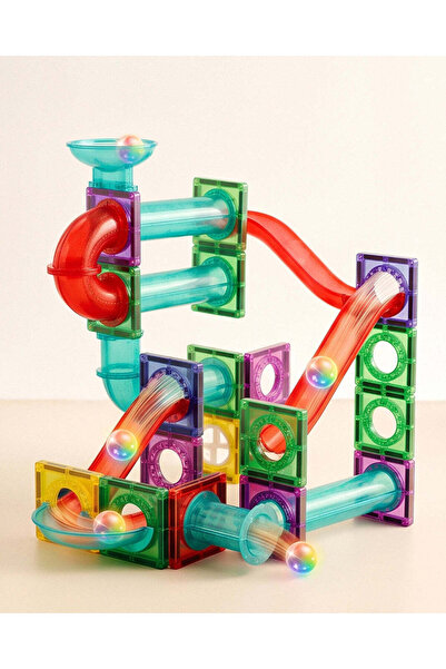 REDTAG Assorted Magnetic Blocks With Light 40 Pcs Set