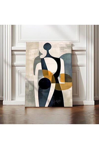 ALAYRA International Signtouch Abstract Geometric Wrap Framed Canvas Wall Art...