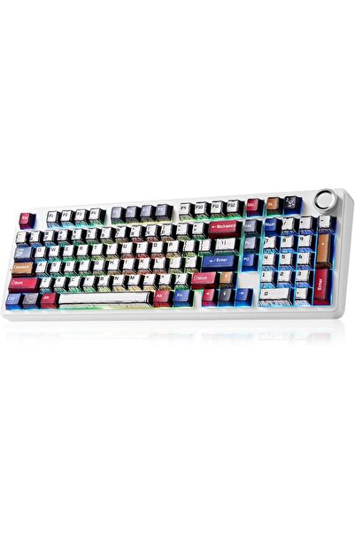 Aula Aula Usb-C Keyboard F99 Pro Wireless Rgb Backlit Keyboard with 8000Mah B...
