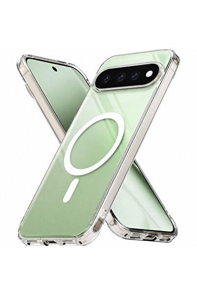 Coverzone Google Pixel 11 Pro XL ile uyumlu Şeffaf Kılıf MagSafe Uyumlu Güçlü...
