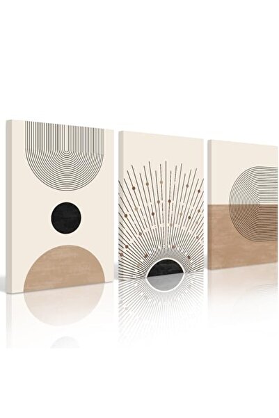 ALAYRA International Signtouch Mid Century Geometric Terracotta Framed Wall A...