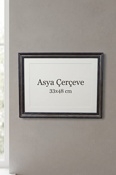 Asya Çerçeve 33 x 48 cm Londra Model Antik Desenli Camlı Oda Mutfak Salon Kor...