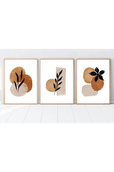ALAYRA International ALAYRA Abstract Framed Wall Art Set of 3 60x80 cm