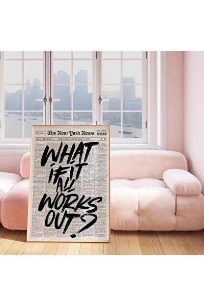 ALAYRA International Signtouch What If Everything Went Well Wall Art Outer Fr...