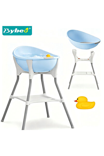 BYBEO Baby Bathtub Set, High-adjustable Baby Bath Tub With Sturdy Bath Suppor...