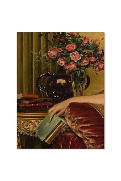 ALAYRA International ALAYRA Victorian Book Floral Rococo Vintage Unframed Can...