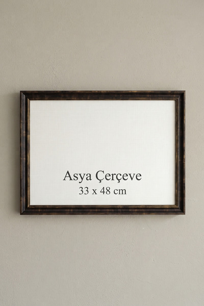 Asya Çerçeve 33 x 48 cm Londra Model Antik Desenli Camlı Oda Mutfak Salon Kor...