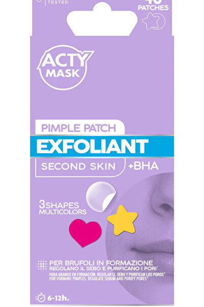 Acty Mask Plasturi hidrocoloidali pentru acnee cu modele emoji, 2 x 40 bucăți