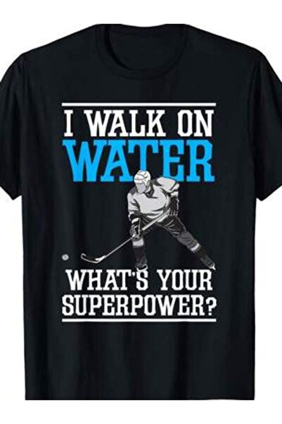 k222 I Walk On Water Ice Hockey Player Skating Men Women Youth T-Shirt